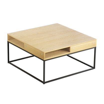 Artiss Coffee Table Storage Shelf Metal Frame - Furniture > Outdoor > Outdoor Chairs