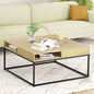 Artiss Coffee Table Storage Shelf Metal Frame - Furniture > Outdoor > Outdoor Chairs