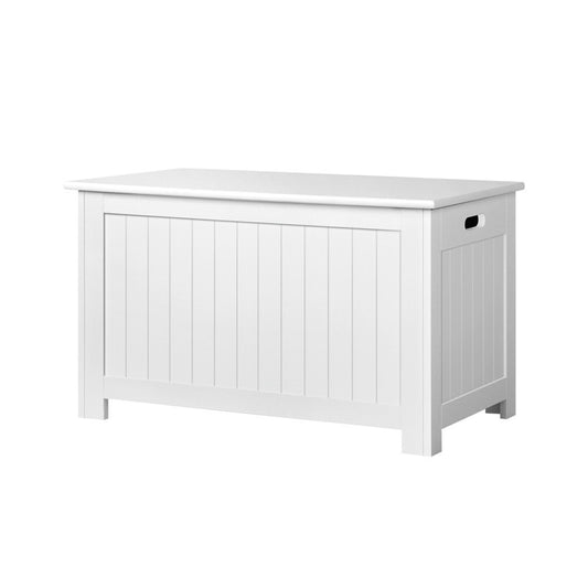 Keezi Kids Toy Box Chest Storage Blanket Children Clothes Room Organiser White - Baby & Kids > Kid’s Furniture