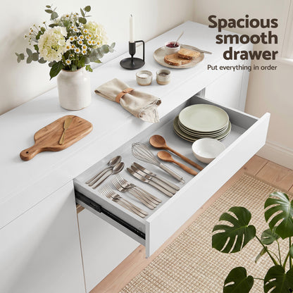 Buffet Sideboard Cabinet 180cm Cupboard Pantry Storage Drawer White DANA