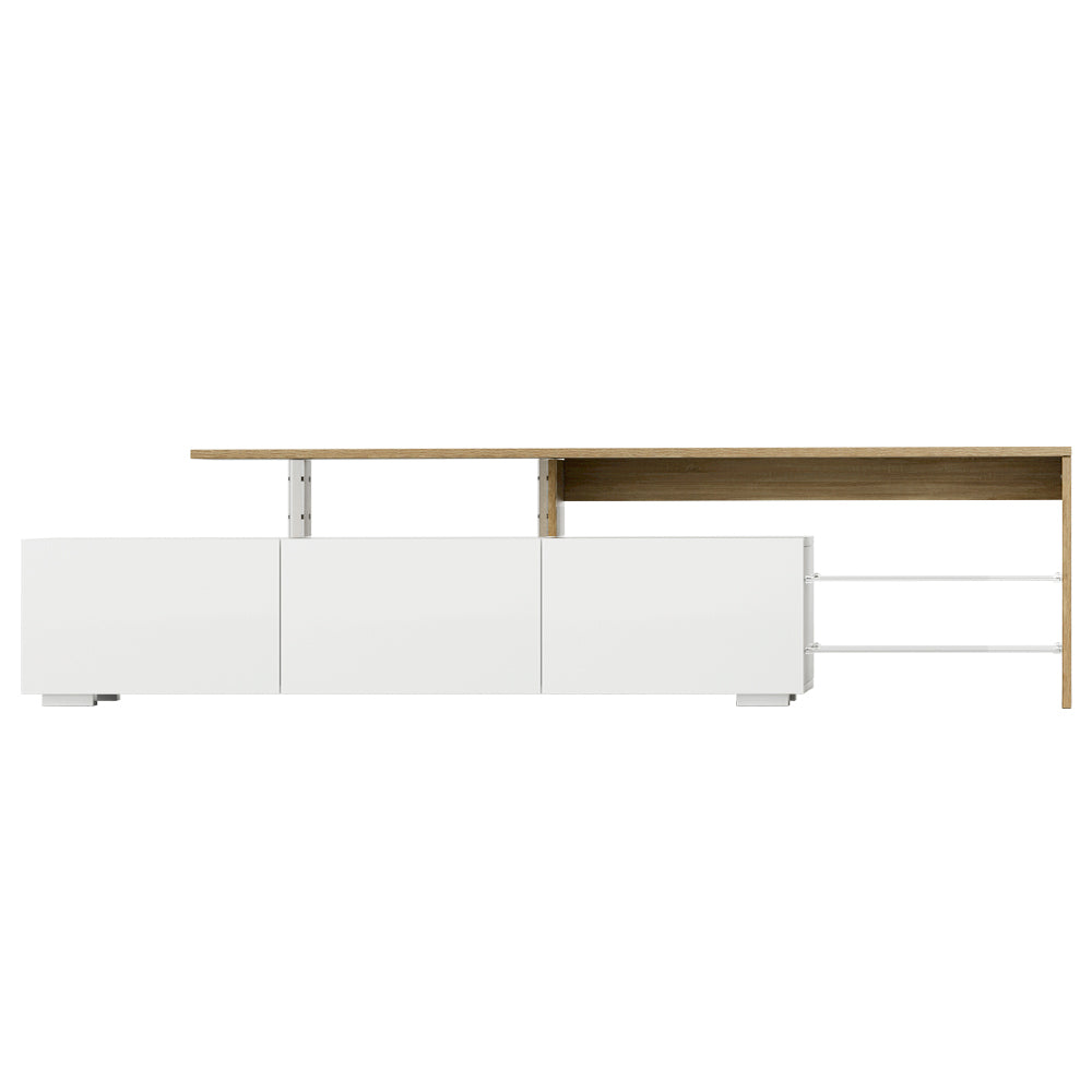 Artiss TV Cabinet Entertainment Unit 180cm Wood White James - Furniture > Living Room > TV Units