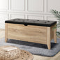 Artiss Storage Ottoman Blanket Box Leather Oak - Furniture > Living Room > Ottomans & Footstools