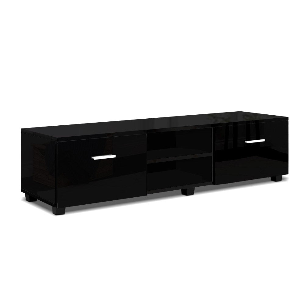 Artiss Entertainment Unit TV Cabinet 140cm Black Jim - Furniture > Living Room > TV Units