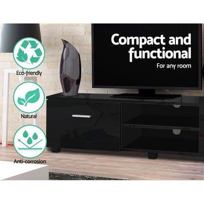 Artiss Entertainment Unit TV Cabinet 140cm Black Jim - Furniture > Living Room > TV Units