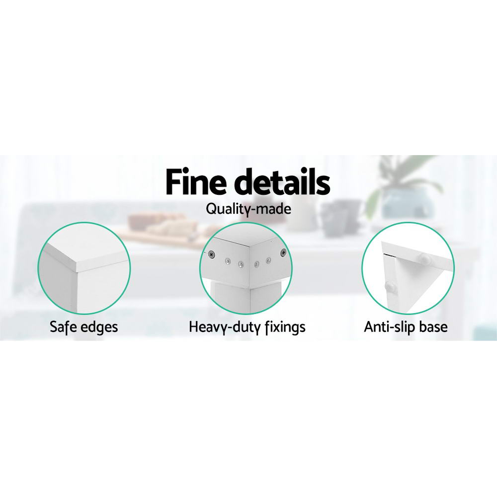 Artiss Dining Table Rectangular 4 Seater 120CM White Natu - Furniture > Dining > Dining Tables
