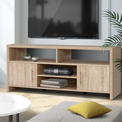 Artiss TV Cabinet Entertainment Unit 140cm Oak Ken - Furniture > Living Room > TV Units