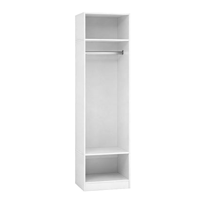 2X Wardrobe Clothes Closet Storage Organiser Shelf White