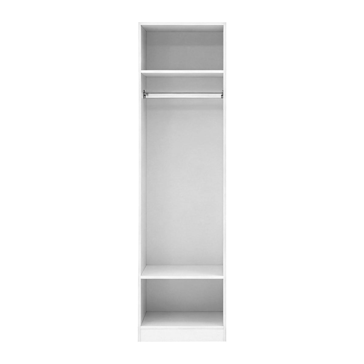 2X Wardrobe Clothes Closet Storage Organiser Shelf White