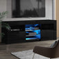 Artiss Entertainment Unit TV Cabinet LED 160cm Black Bobi Furniture > Living Room > TV Units