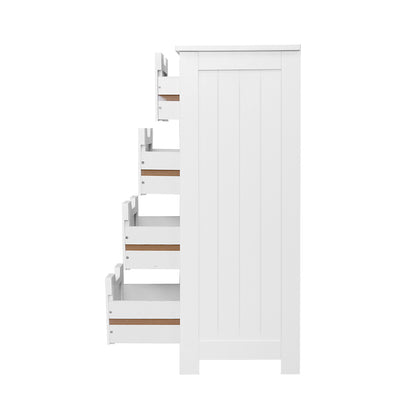 Artiss 4 Chest of Drawers - LEESA White - Furniture > Living Room