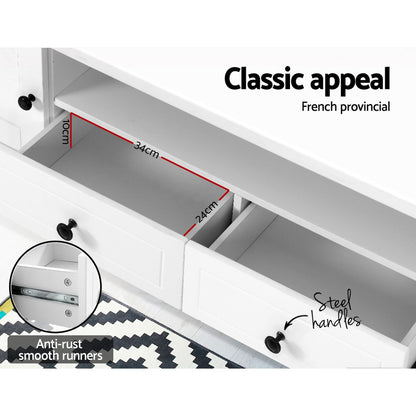 Artiss TV Cabinet Entertainment Unit 160cm White Kubi - Furniture > Living Room > TV Units