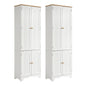 2x Buffet Sideboard Pantry Cabinet Cupboard 6-Tiers Storage Shelves BERNE