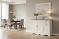 White buffet sideboard 3 doors white 110cm x 40cm x 78cm - home storage cabinet Australia