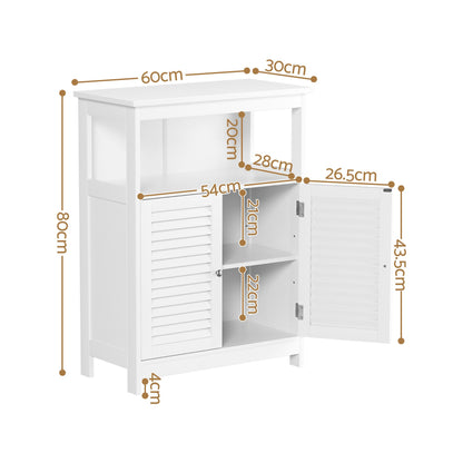 2x Buffet Sideboard Cabinet Server Cupboard Kitchen Bathroom Storage IVOR