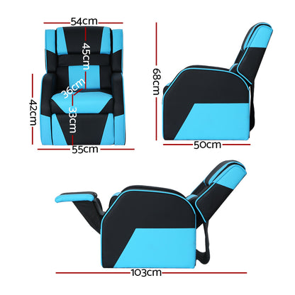 Keezi Kids Recliner Chair PU Leather Gaming Sofa Lounge Couch Children Armchair - Baby & Kids > Kid’s Furniture > Kid’s