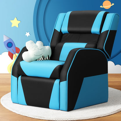 Keezi Kids Recliner Chair PU Leather Gaming Sofa Lounge Couch Children Armchair - Baby & Kids > Kid’s Furniture > Kid’s