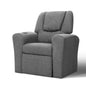 Keezi Kids Recliner Chair Linen Soft Sofa Lounge Couch Children Armchair Grey - Furniture > Bar Stools & Chairs > Arm