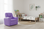 Kids Recliner Chair Purple PU Leather Sofa Lounge Couch Children Armchair