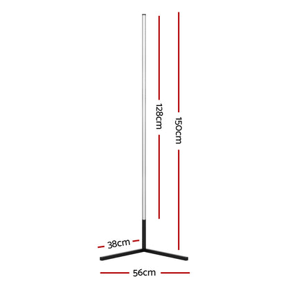 Artiss RGB LED Floor Lamp Remote Control Corner Light Stand Gaming Room 150CM - Home & Garden > Lighting > Floor Lamps