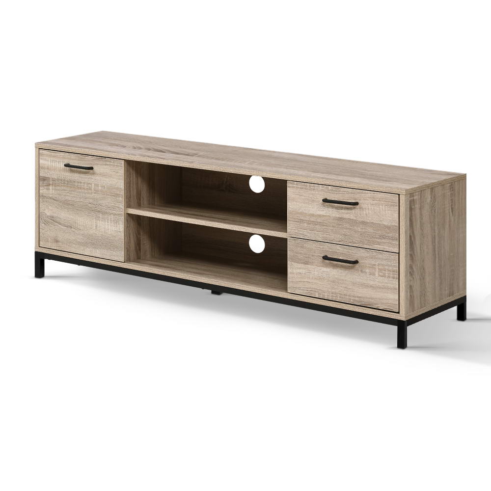Artiss TV Cabinet Entertainment Unit 132cm Pine Tania - Furniture > Living Room > TV Units