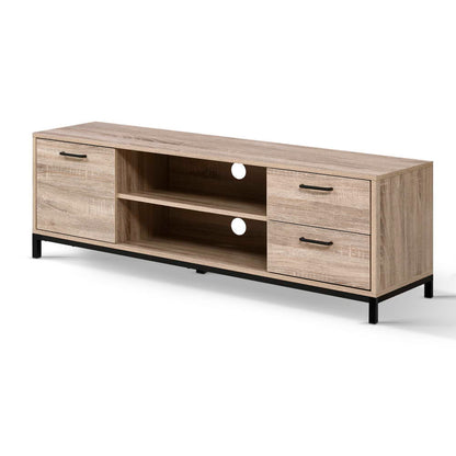 Artiss TV Cabinet Entertainment Unit 132cm Pine Tania - Furniture > Living Room > TV Units