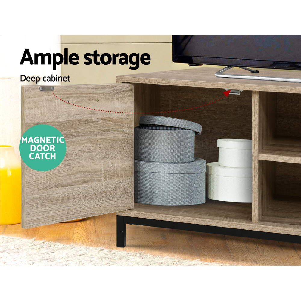 Artiss TV Cabinet Entertainment Unit 132cm Pine Tania - Furniture > Living Room > TV Units