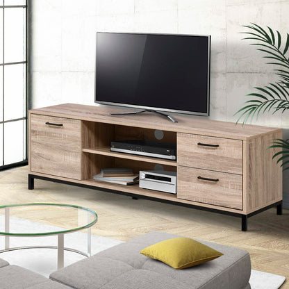 Artiss TV Cabinet Entertainment Unit 132cm Pine Tania - Furniture > Living Room > TV Units