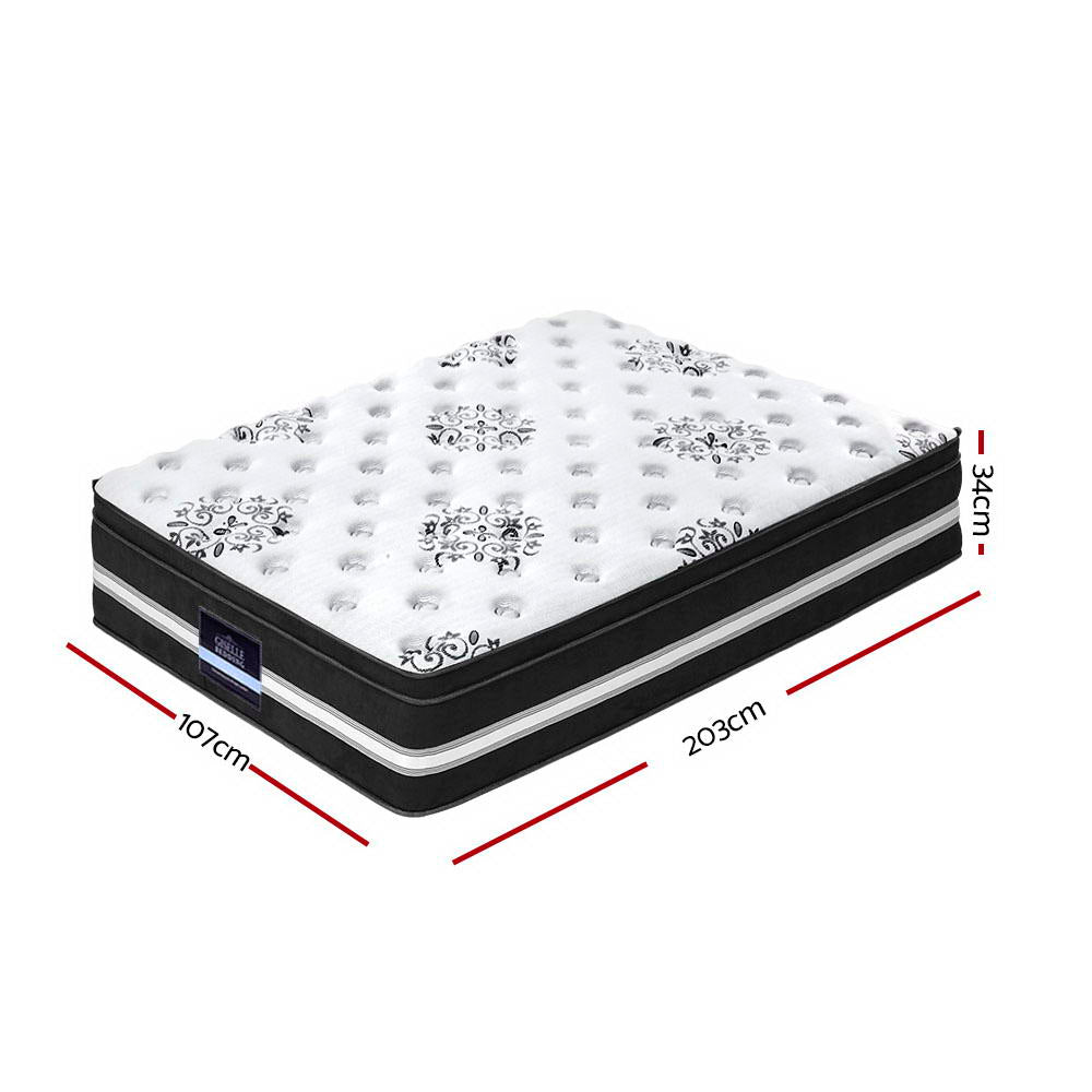 Giselle Bedding 34cm Mattress Cool Gel Memory Foam King Single - Furniture > Mattresses > King Single Mattress