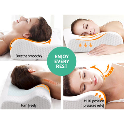 Giselle Bedding Contour Pillow Cool Gel Twin Pack - Home & Garden > Bedding > Pillows