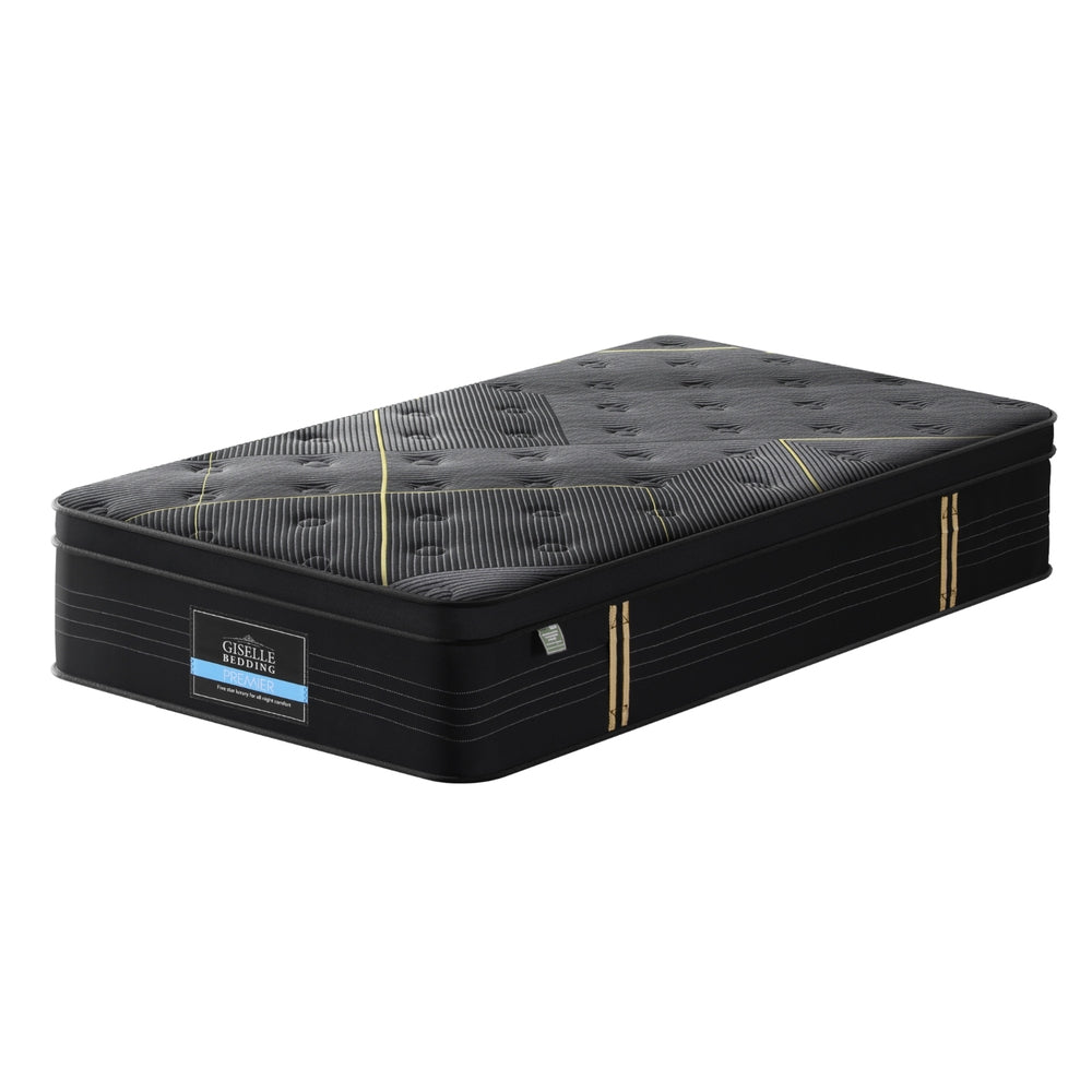 35cm Giselle Mattress King Single Bed Bamboo Pocket Firm Foam Furniture > Mattresses > King Single Mattress