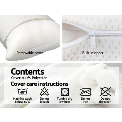 Giselle Bedding Memory Foam Pillow 13cm Thick Twin Pack - Home & Garden > Bedding > Pillows