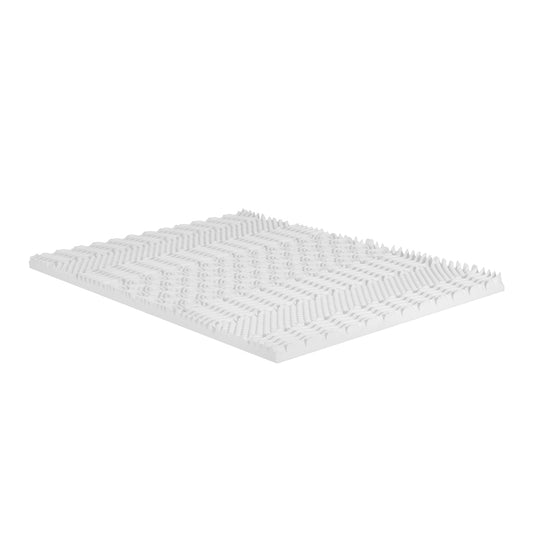 Giselle Bedding Memory Foam Mattress Topper 7-Zone Airflow Pad 8cm Single White - Furniture > Mattresses > Mattress