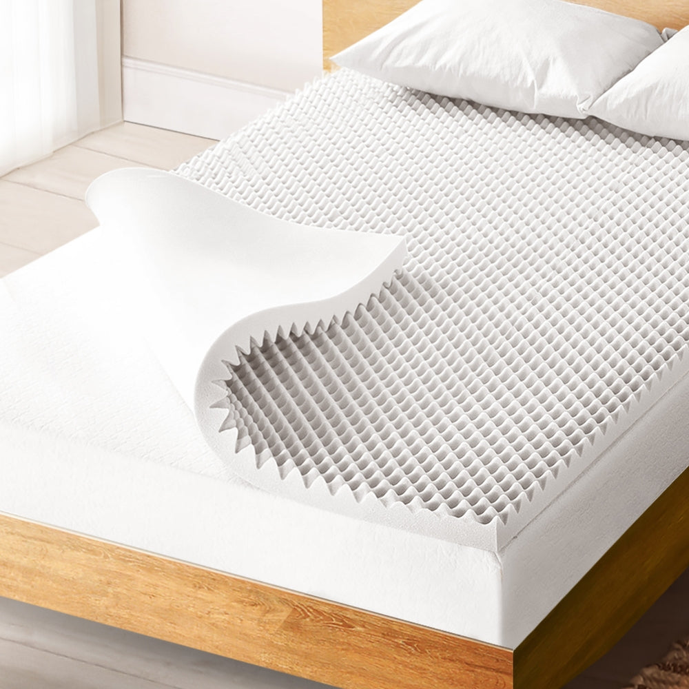 Giselle Bedding Memory Foam Mattress Topper Egg Crate 5cm King Single Furniture > Mattresses > Mattress Toppers