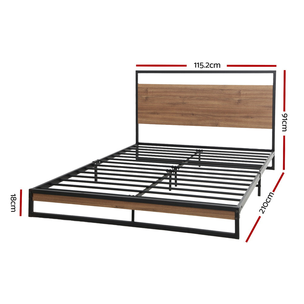 Artiss Bed Frame Metal Bed Frame DANE - King Single - Furniture > Bedroom > Beds & Bed Frames
