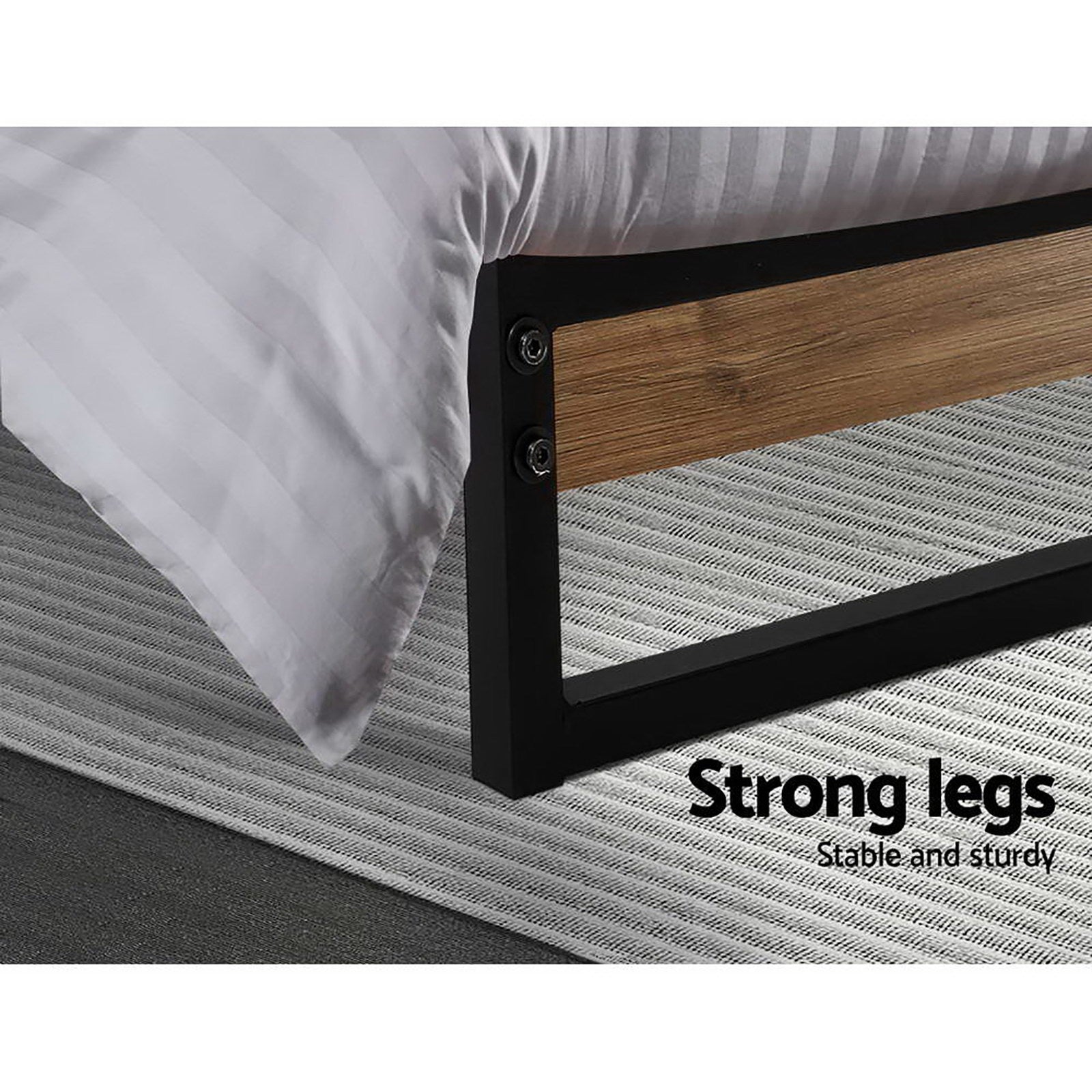 Artiss Bed Frame Metal Bed Frame DANE - King Single - Furniture > Bedroom > Beds & Bed Frames