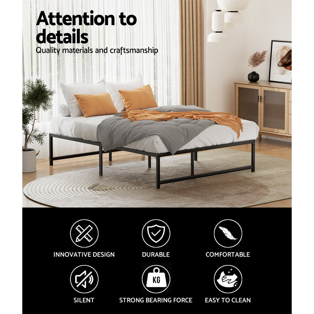 Artiss Bed Frame Double Size Metal Bed Frame TINO - Furniture > Bedroom > Beds & Bed Frames
