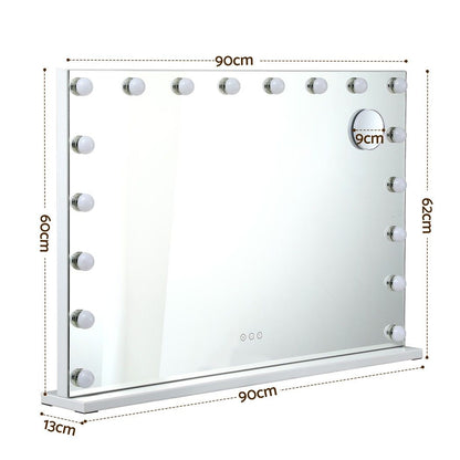 Embellir 90x60cm Makeup Mirror Large Hollywood Vanity Mirror with 18 Dimmable LED Bulbs