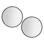 Embellir 2 Wall Mirror Makeup 90cm Home Decor Framed Mirrors Bathroom Round Black