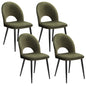 Artiss Dining Chairs Set of 4 Velvet Hollow Green Furniture > Dining > Kitchen & Dining Chairs