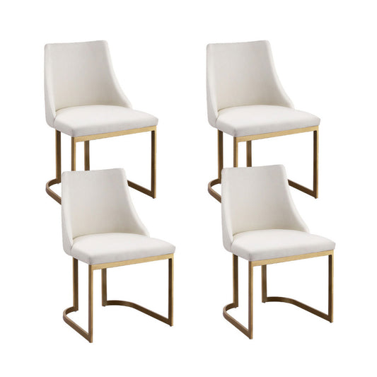 Artiss Dining Chairs Set of 4 Linen Fabric Frame Beige - Furniture > Dining > Kitchen & Dining Chairs