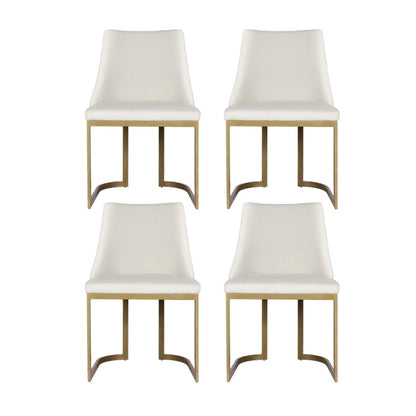 Artiss Dining Chairs Set of 4 Linen Fabric Frame Beige - Furniture > Dining > Kitchen & Dining Chairs
