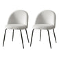 Artiss Dining Chairs Set of 2 Sherpa Boucle White - Furniture > Dining > Dining Set