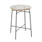 Gardeon Outdoor Bar Table Wicker Dining Bistro Patio Balcony Glass Table Steel