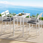 Gardeon Outdoor Bar Set 5-Piece Patio Dining Chairs Aluminium Table Stools White