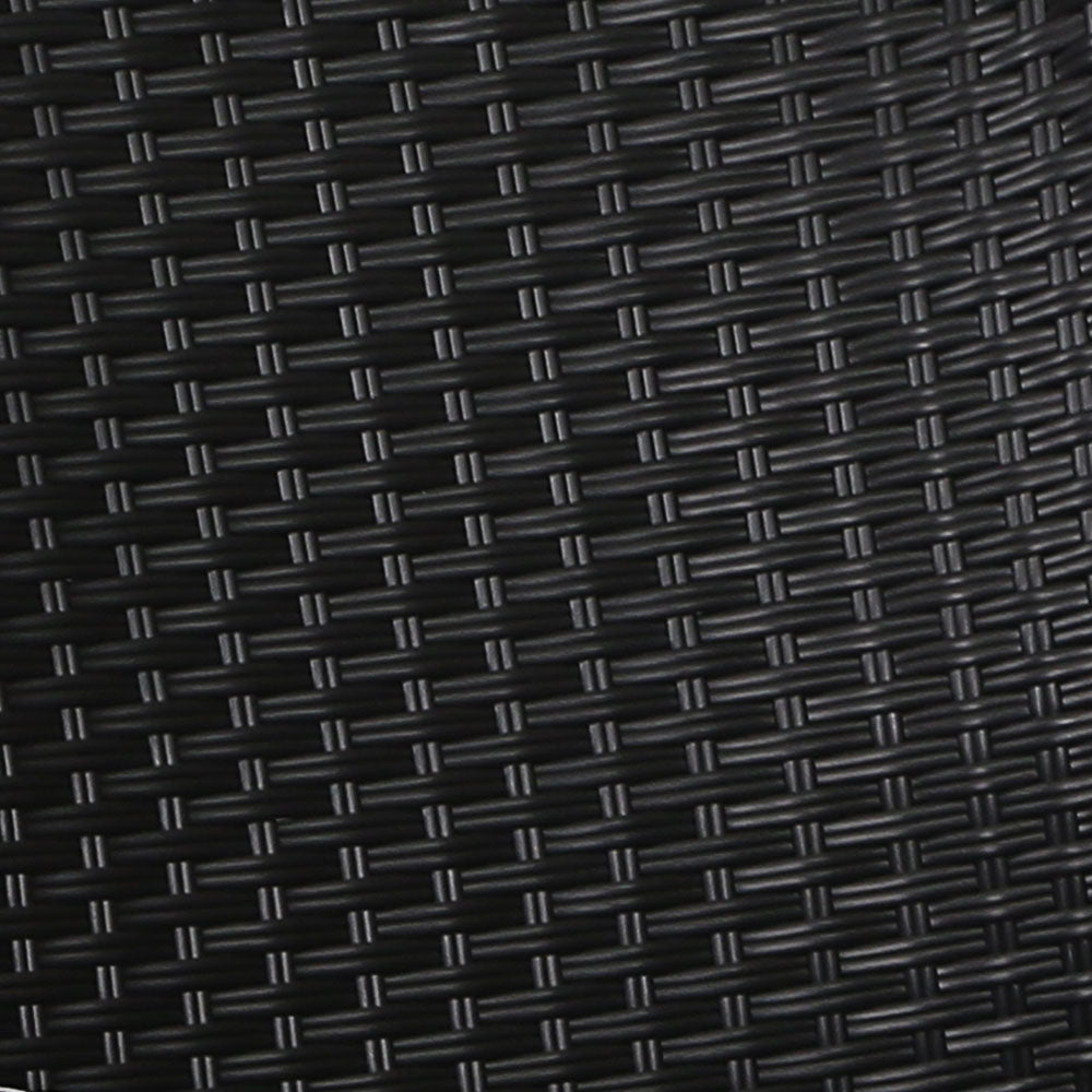 Gardeon 3PC Recliner Chairs Table Sun lounge Outdoor Furniture Wicker Adjustable Black - Furniture > Outdoor > Outdoor