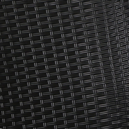 Gardeon 3PC Recliner Chairs Table Sun lounge Outdoor Furniture Wicker Adjustable Black - Furniture > Outdoor > Outdoor