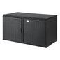 Gardeon Outdoor Storage Cabinet Box Deck Wicker Shelf Chest Garden Shed Tools Black - Furniture > Outdoor > Outdoor
