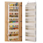 2X Over Door Storage Hangers Pantry 6-Tier Organiser Pockets Fabric Beige