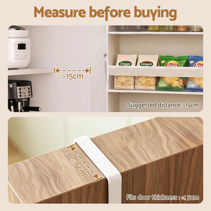 2X Over Door Storage Hangers Pantry 6-Tier Organiser Pockets Fabric Beige