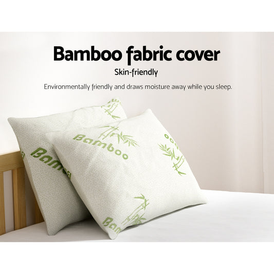 4 Pack Bamboo Pillow Family Hotel - Home & Garden > Bedding > Pillows
